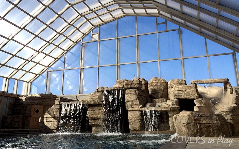 Modern Swimming Pool with Retractable Roof